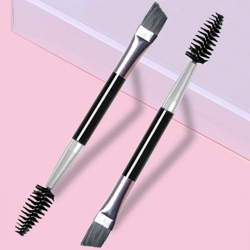 Head 1PC Doppel-Make-up-Augenbrauenpinsel, doppelseitiger Blending-Augenbrauen-Flachwinkel-Make-up-Pinsel-Kamm_voghion.com