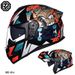 Hjelm Flip-up hjelm Herre- og damemotorsykkel vinter halvfull hjelm personlighet kul gatebil med Bluetooth universal for alle årstider_voghion.com