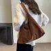 - Women's Soft Suede Shoulder Bag With Magnetic Closure, Large Capacity Hobo Purse For Work Or Travel_voghion.com