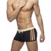 UXH Men's Solid Color Sexy Side Print Boxer Tight Simple Beach Sports Four-Corner Swim Trunks_voghion.com