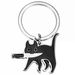Portachiavi con ciondolo a forma di gatto con coltello, per uomo e donna, in acciaio inossidabile, anti-smarrimento, accessori per borse_voghion.com