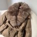 "Tailored Winter Essential – Women’s Short Puffer Jacket With Detachable Fox Fur Trim (91% Duck Down, Belted Waist For Petite Frames)"_voghion.com