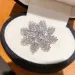 Designer Silver Toned Snowflake Brooch With Sparkling Crystals Delicate Daily Elegant Jewelry Gifts For Her High -_voghion.com