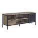 Rustic Oak and Black 1-Drawer TV Stand_voghion.com