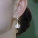 Cat's Eye Stone Ginkgo Leaf Ear Buckle Fashionable and Versatile 2024 New with Niche Design Earrings_voghion.com
