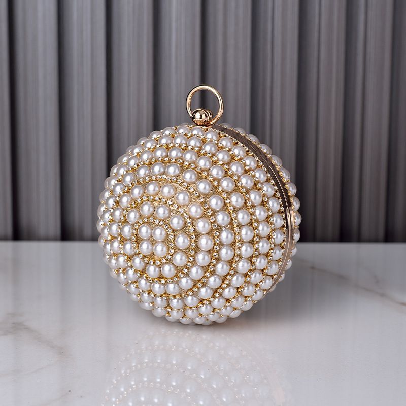  round pearl dinner bag portable banquet bag ball versatile dress evening _voghion.com