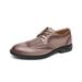 Geeignet für alle Jahreszeiten. Neue große Brogue-Business-Ledersandalen für Herren im Hohl-Trend-Stil._voghion.com