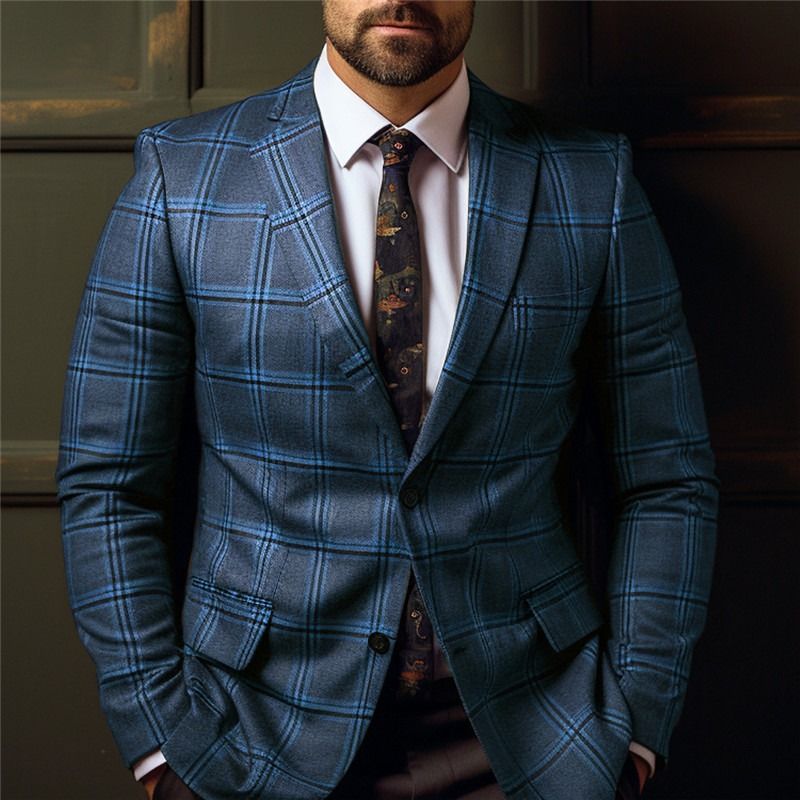 Abbigliamento maschile Abiti casual per il commercio estero transfrontaliero per quattro stagioni, giacche da uomo doppiopetto stampate alla moda primaverile e autunnale personalizzate_voghion.com