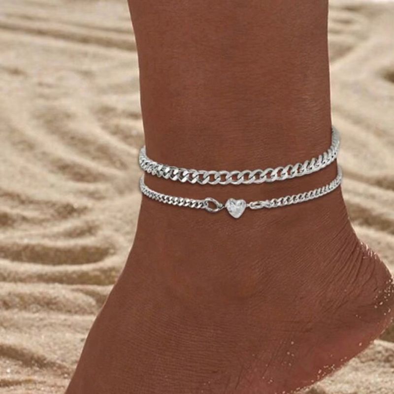 fashion double-layer anklets Simple personality punk style anklet niche design chain multi-layer_voghion.com