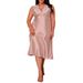 Summer New Women's Lace Splicing Nightdress | Solid Color Halter Suspender Long Gown | Plus Size Loungewear_voghion.com