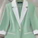 Damenbekleidung Grüne kleine Anzugjacke für Frauen dünner neuer Stil High-End-Mode Temperament Freizeit professioneller Anzug zweiteiliger Anzug_voghion.com