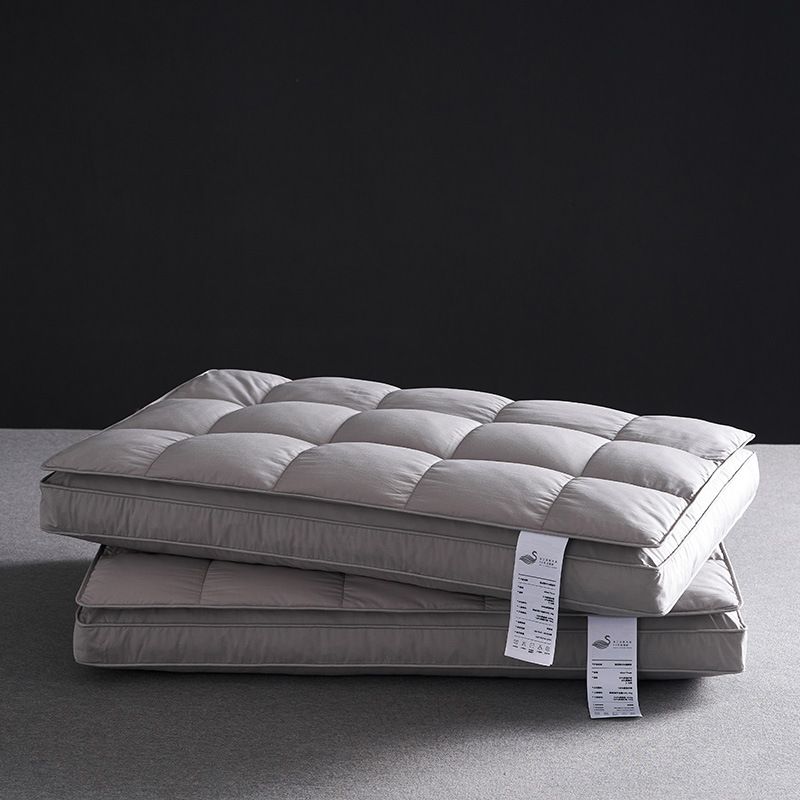 Goose Down With Memory Foam Pillow Double Layer Pillow Neck Protection Pillow_voghion.com