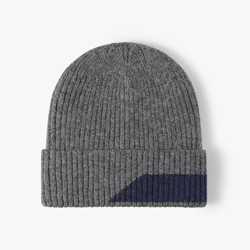 Versatile Autumn And Winter Simple Warm And Plush European And American Fashionable Woolen Hat Thickened Ear Protection Knitted Hat_voghion.com