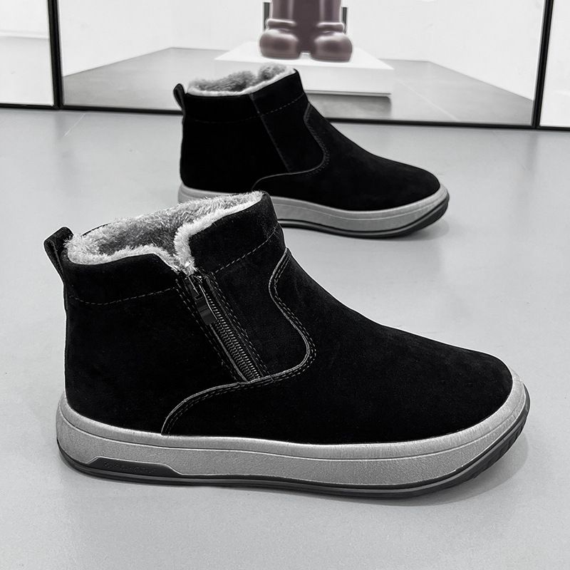Men's Outdoor High-top Casual Men's Cotton Shoes Are Popular, Winter New Snow Boots Men's Shoes 2025 Fashion Men's Shoes_voghion.com