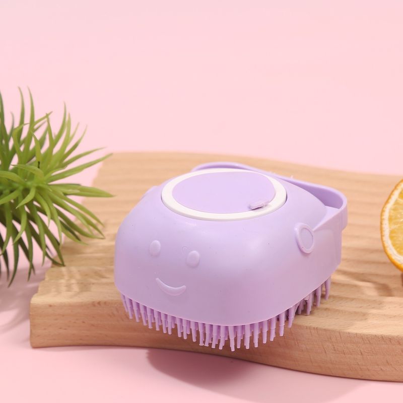 1pc Pet Shampoo Brush For Dogs And Cats - Gentle Silicone Bristles For Deep Cleaning And Massaging, Promotes Healthy Coat And Skin_voghion.com