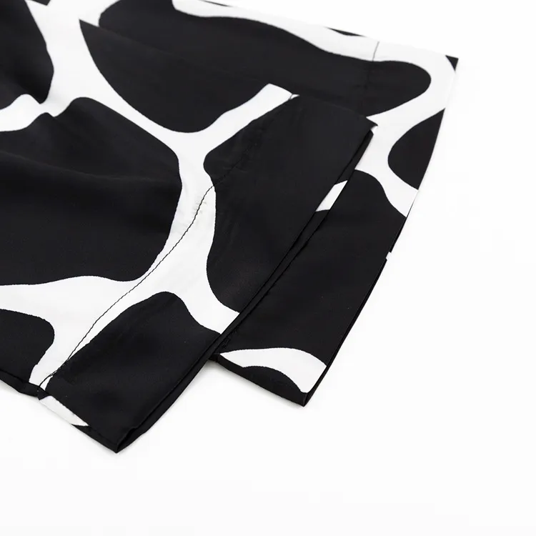 Women's clothing satin pajamas for women spring large size three-quarter sleeves cool nightgown bathrobe home wear for women_voghion.com