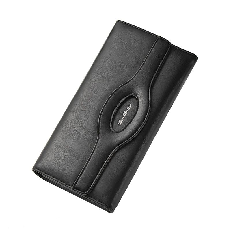 New Korean Version Long Wallet Snap Button Personalized Hollow Multi-Functional Men's Handbag Phone Bag_voghion.com