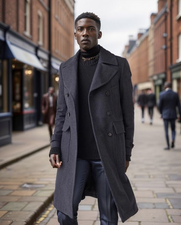 Herren Herbst und Winter Neue Herren Wollmantel Stil Zweireihig Mittellang Modemantel Herren_voghion.com