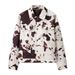 2025 Autumn New Fashion Street Style Polka Dot Print Turn-Down Collar Long Sleeve Jacket Coat_voghion.com