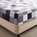 Plaid Geometric Grid Mattress Cover Polyester 3D Printed Bedspread_voghion.com