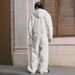 Completo con felpa con cappuccio e jogger con stampa geometrica alla moda - Completo casual unisex in misto cotone streetwear per autunno inverno_voghion.com