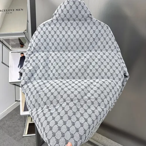 Men's Clothing Men's winter new down letter jacquard stand collar down jacket bread down jacket men_voghion.com
