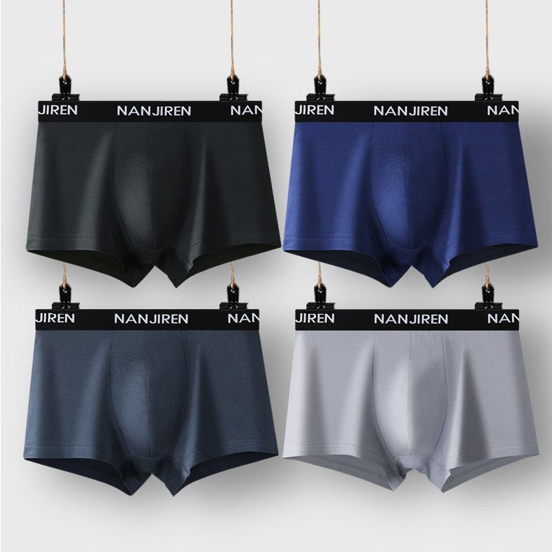 Men's Underwear Summer Thin Cotton Boxer Shorts Teenagers Loose Breathable Boxer Shorts Bag_voghion.com