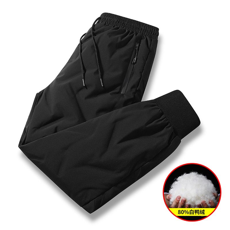 Herren-Winter-Daunenhose – Leichte Wärme mit Entendaunenfüllung, bequeme Baumwollmischung für Outdoor- und Freizeitkleidung_voghion.com