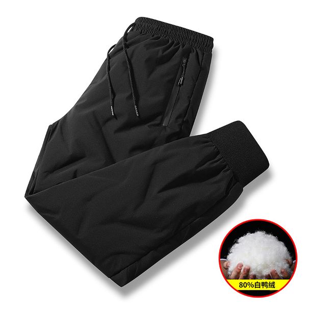 Herren-Winter-Daunenhose – Leichte Wärme mit Entendaunenfüllung, bequeme Baumwollmischung für Outdoor- und Freizeitkleidung_voghion.com