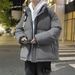 Plus Size Unisex Winter Puffer Jacket Stand Collar Loose Thickened Cotton Coat For Men_voghion.com