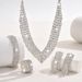 Damen-Schmuckset, High-End-Design, voller Diamanten, super funkelnd, Halskette, Quaste, Ohrringe, Armband, Ring-Set, Brautmode-Schmuckset_voghion.com
