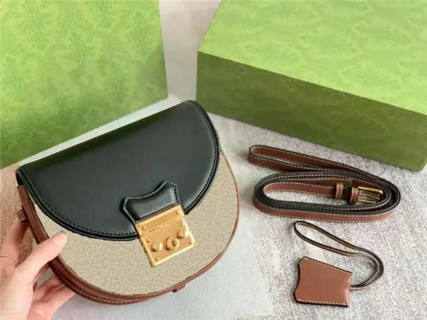 Borse a tracolla firmate, elegante borsa a tracolla con stampa a lettere, tracolla in pelle, chiusura con fibbia, alla moda da donna_voghion.com