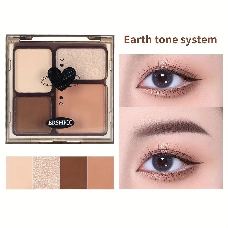 Exclusive ErshiQI quad pearl matte fine flash super fire eye shadow plate_voghion.com