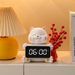 Lucky Cat Bluetooth Alarm Clock With Electronic Display_voghion.com