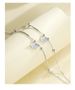 Pure silver ankle chain for women's light luxury niche Korean version versatile high-end gingko leaf double-layer foot_voghion.com