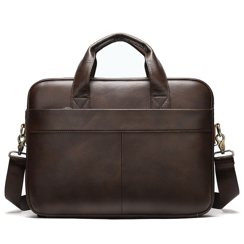 WESTAL Men's Bag Genuine Leather Men Briefcase for Laptop 14 Messenger Men's Leather Bag Business Portfolio for Document A4 7022_voghion.com