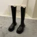 2024 Women's Designer V-Mouth Knee-High Boots, Enhanced Height, White 8100_voghion.com