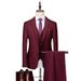CT Men's Business Casual Wedding Solid Color Slim Fit Two-Button Professional Formal Small Suit Three-Piece Set_voghion.com
