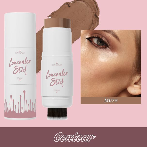 "3PCS"New Product: Double-head Contouring Stick, Three-dimensional High-gloss Facial Blush Makeup Stick_voghion.com