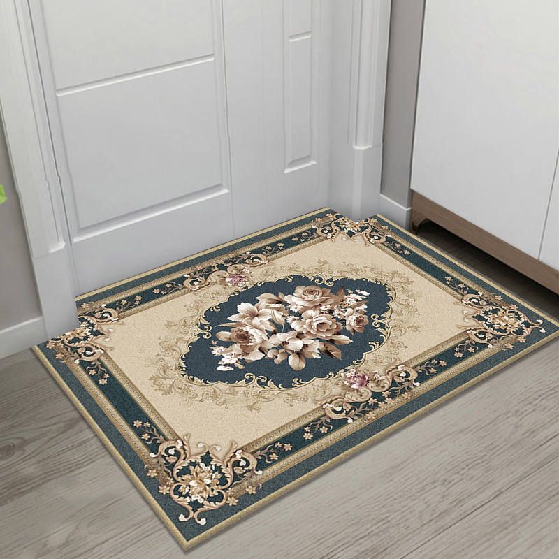 Verdickter Teppich im europäischen Stil, Wohnzimmer-Eingangstür-Boden-Schlafzimmermatte, Haushaltsmatte_voghion.com
