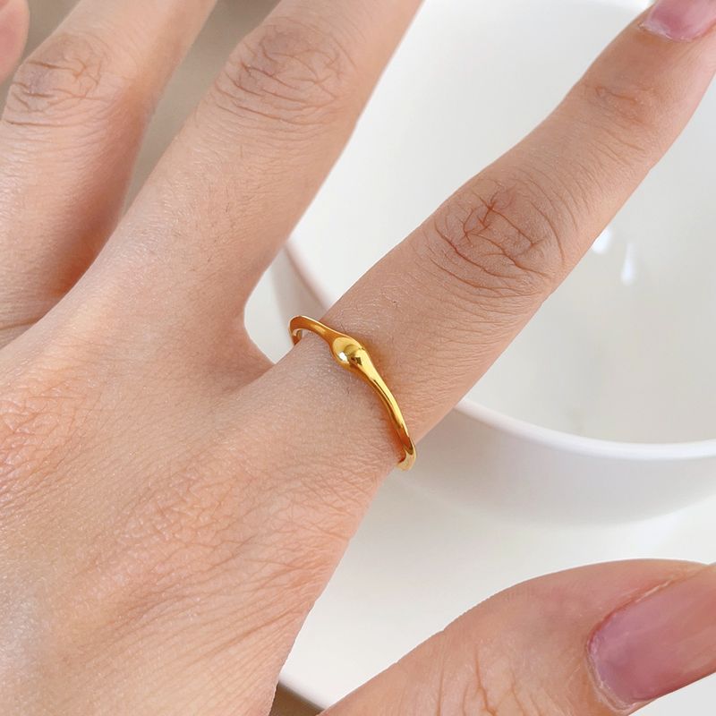 Niche Endless Loop Zhou Family Foot Gold, Irregular Design, Non Fading Ring, New Style For Girls_voghion.com