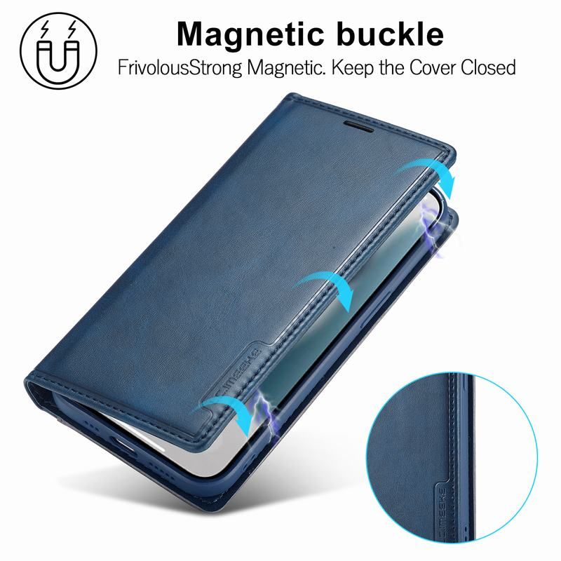 Flip-telefondeksel til Samsung Galaxy S23 S22 S21 S20 Plus Ultra Luksuriøst magnetisk skinnlommebok stativ bakdeksel til S 23 Plus deksel_voghion.com
