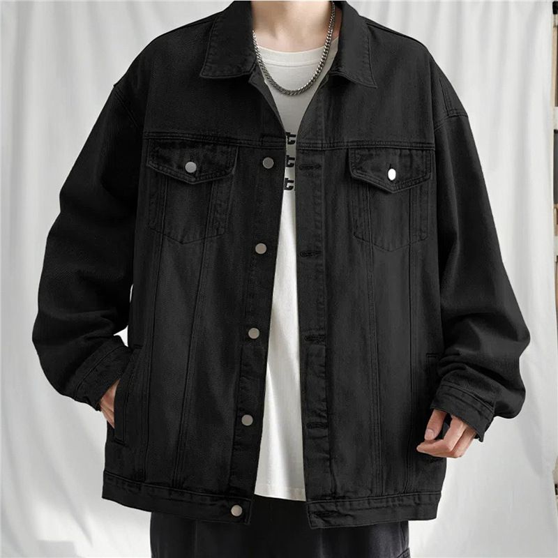 2025 New Spring And Autumn Style Top Men's Casual Denim Jacket Trendy Brand Blue_voghion.com