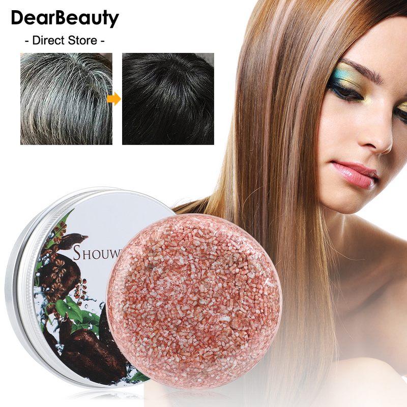 Hair Polygonum Essence Shampoo oscurante Sapone Shampoo per capelli con formula delicata organica naturale Capelli grigi invertiti_voghion.com
