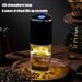 Młynek do kawy elektryczny, przenośny młynek żarnowy, regulowany młynek do espresso LED, młynek do ziaren kawy ładowany przez USB_voghion.com