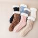 Women's Autumn And Winter Fleece Thickened Lamb Fleece Socks Warm Feet Home Sleeping Warm Socks Plush Floor Socks_voghion.com