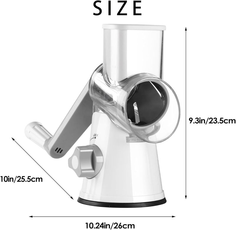 Grattugia manuale per formaggio Choiceness - Grattugia per noci e cioccolato con manovella_voghion.com