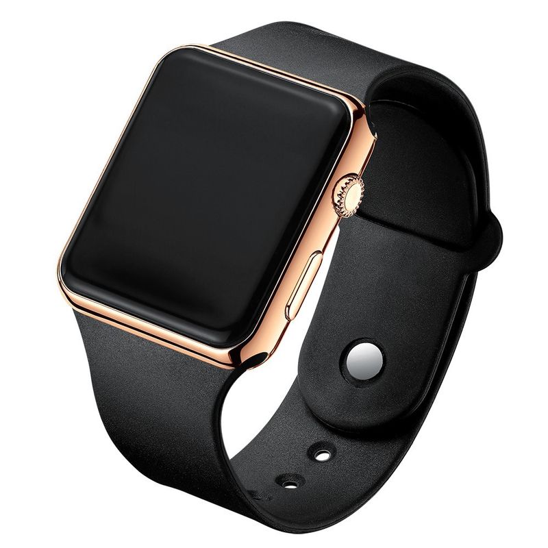 Simple Digital Watch For Men Women Fashion Sport LED Electronic Watch Black Silicone Wristband Casual Mens Watch Reloj Hombre_voghion.com