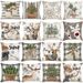 Christmas Creative Snowman Elk Linen Pillow Cover Home Decoration Sofa Cushion Cover_voghion.com