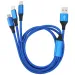 Cavo di ricarica rapida multi-USB intrecciato in nylon 3 in 1 da 1,2 m, micro USB tipo C per caricabatterie per telefono Xiaomi, Samsung e Android_voghion.com